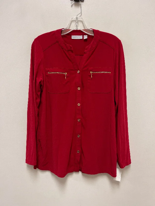 women's tops for those who want to wear pieces that are both comfortable and stylishTop Long Sleeve By Susan Graver In Red, Size: S