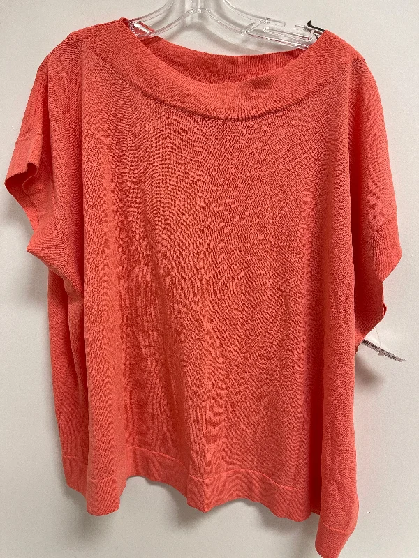 women's tops with cold-shoulder cutsTop Short Sleeve By Entro In Orange, Size: L