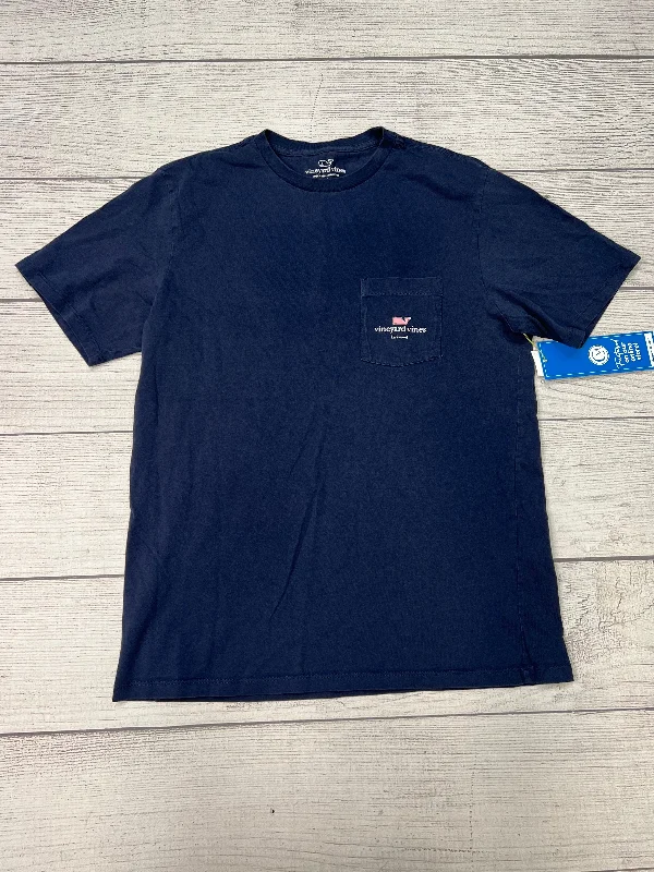 women's tops for those who love to shop for unique findsTop Short Sleeve By Vineyard Vines In Navy, Size: M