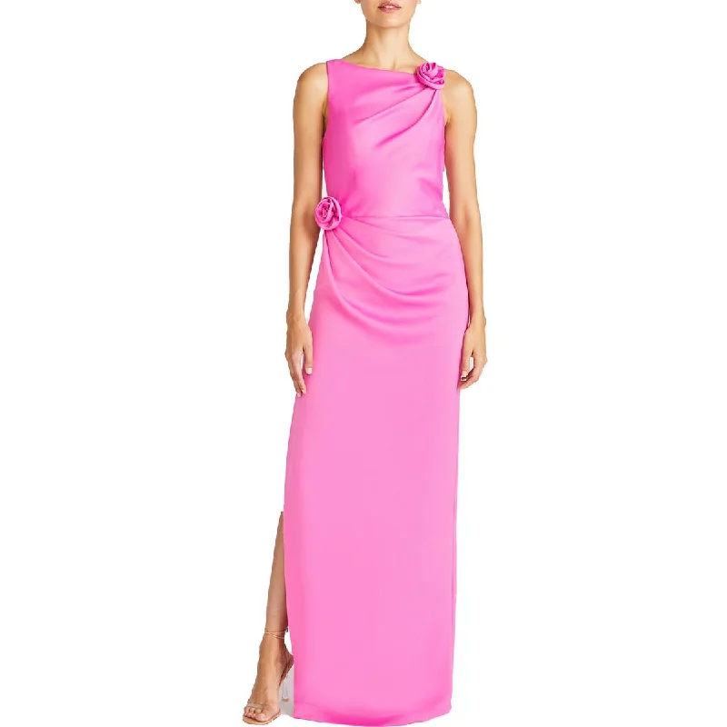 Laced-Up DressML Monique Lhuillier Womens Pleated Full Length Evening Dress