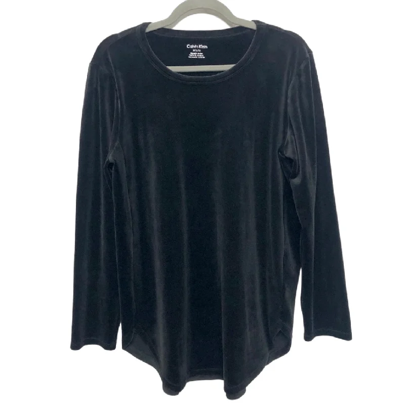 women's tops for those who want to wear versatile pieces that can be dressed up or downTop Long Sleeve By Calvin Klein In Black, Size: M