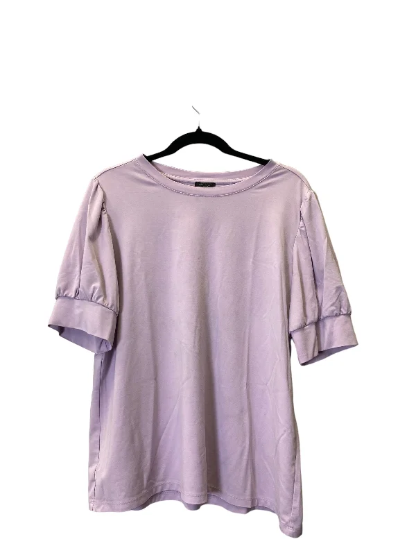 elegant women's topsTop Short Sleeve By Ann Taylor In Purple, Size: Xl