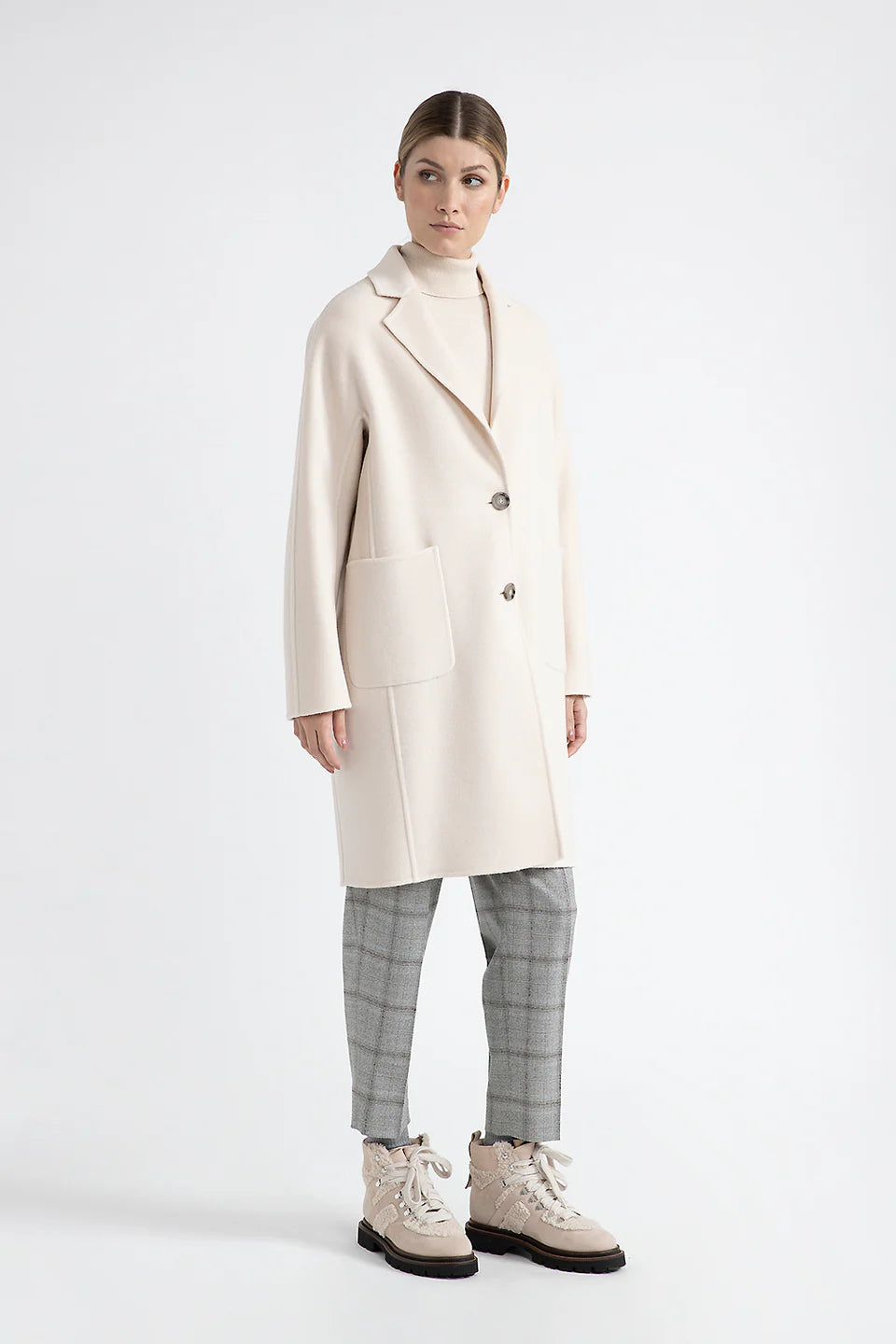 women's coats for those who value both style and comfortNew Wool & Cashmere Coat - Barley