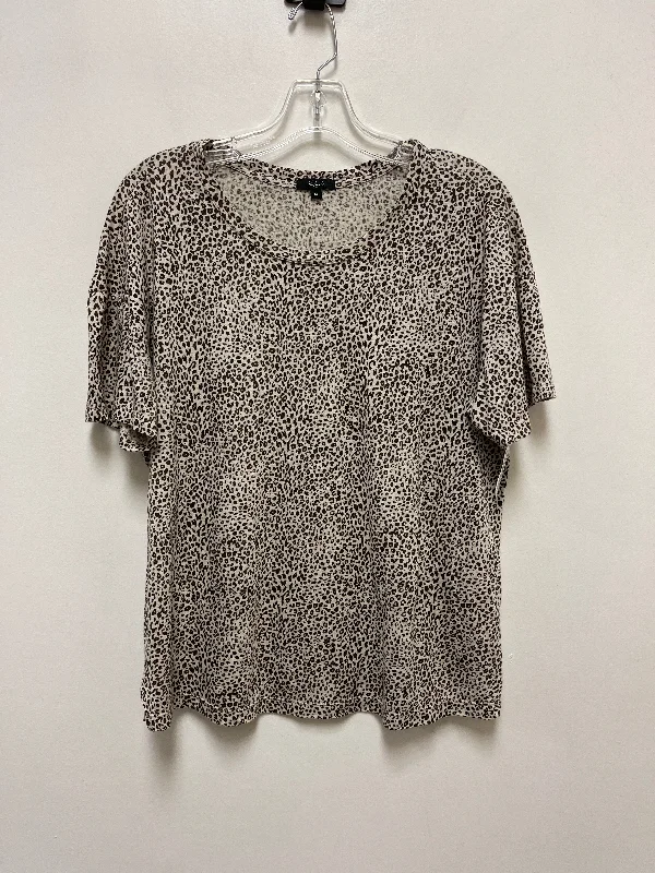 women's tops for those who want to stay cool and chic during warmer weatherTop Short Sleeve By Rails In Animal Print, Size: M