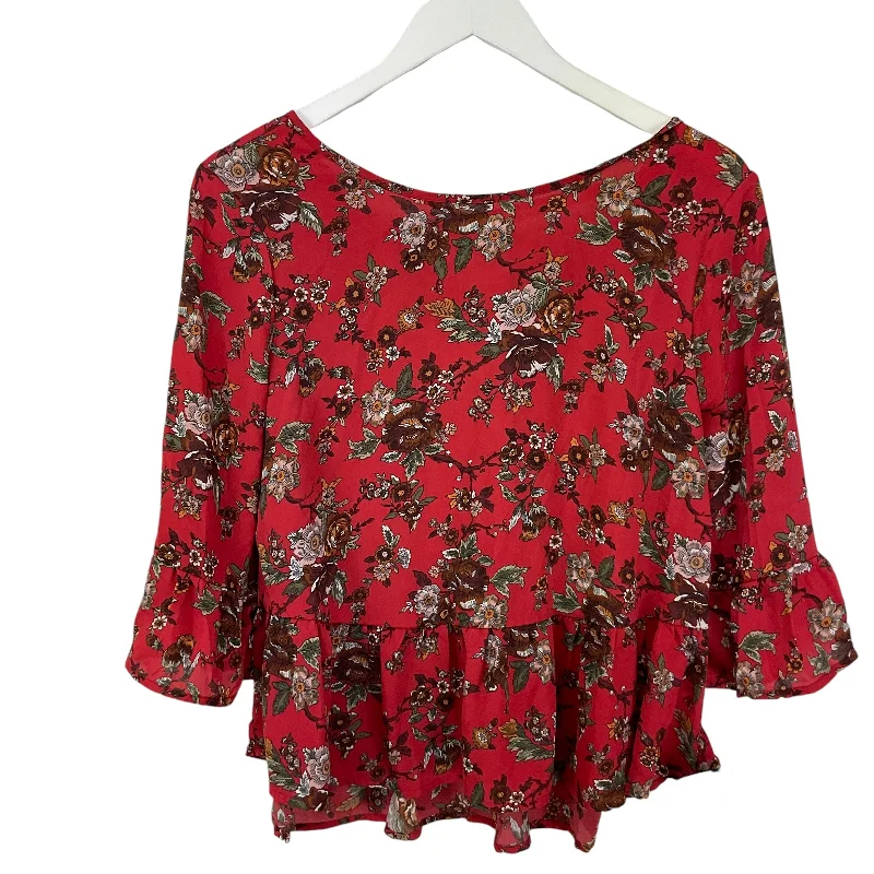 women's tops for statement-making outfitsTop Long Sleeve By One Clothing In Red, Size: M