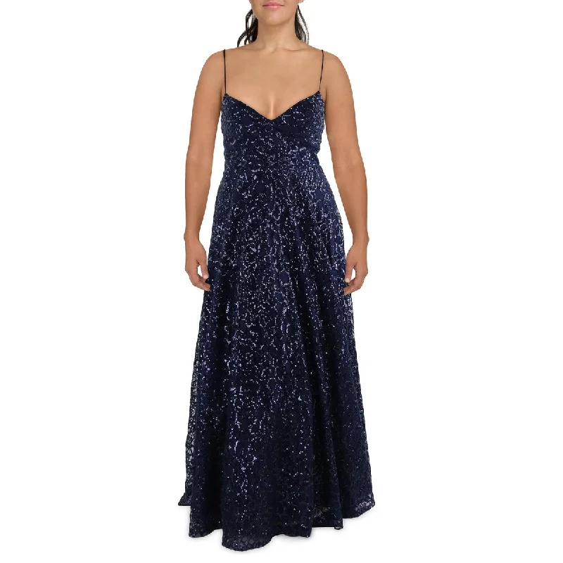 women's pear-shaped body dressesTLC Say Yes To The Prom Womens Juniors Sequined Lace Evening Dress