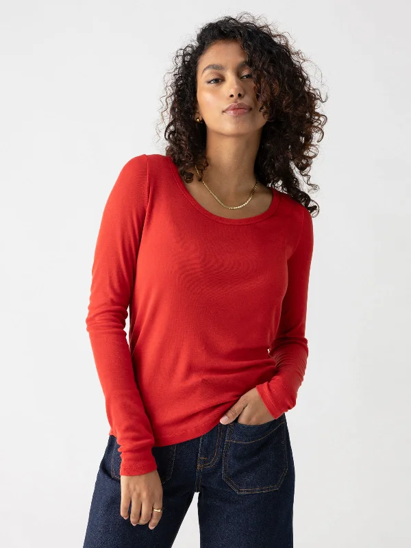 women's tops for those who want to create outfits that are both unique and memorableKeep It Simple Tee Cherry Red