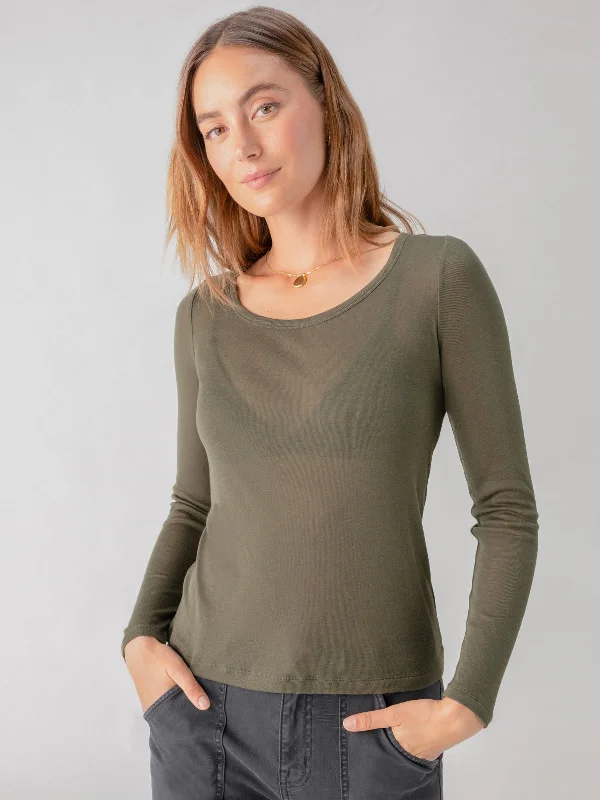 women's tops for those who value both quality and affordabilityKeep It Simple Tee Dark Olive