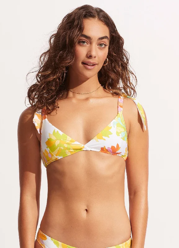 Skirtini Female SwimwearPalm Springs Wrap Front Bralette - Lime Light