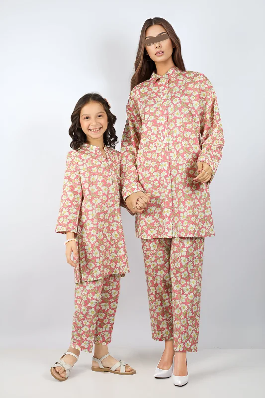 SAYA's Stitched Printed Cambric/Lawn For Mom And Daughter