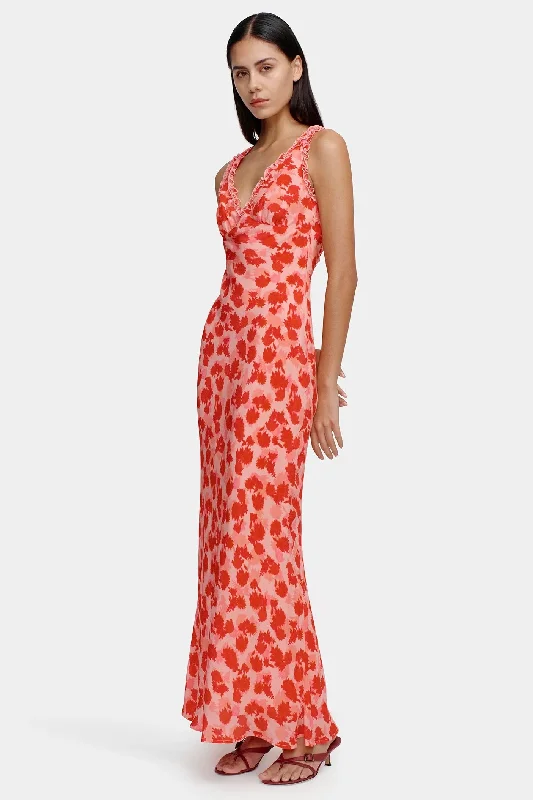 women's designer dressesBella Strawberry Fields Backless Maxi Dress