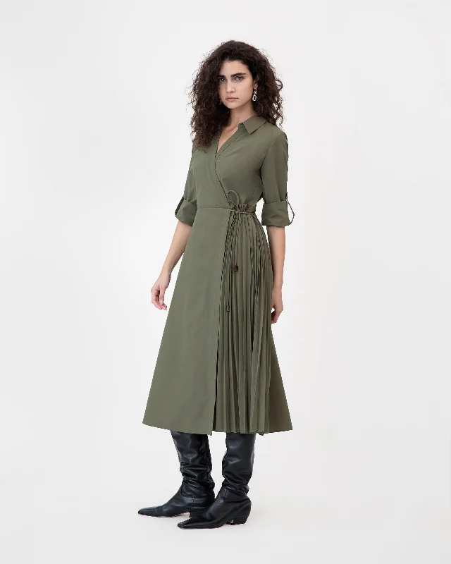 women's vacation dressesLong Sleeve Midi Shivon Dress