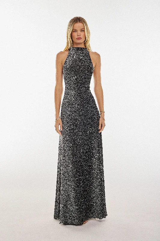 Embellished DressMaxine Maxi in Graphite