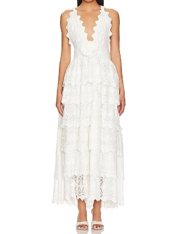 Bohemian DressNevis Maxi Dress In Off White