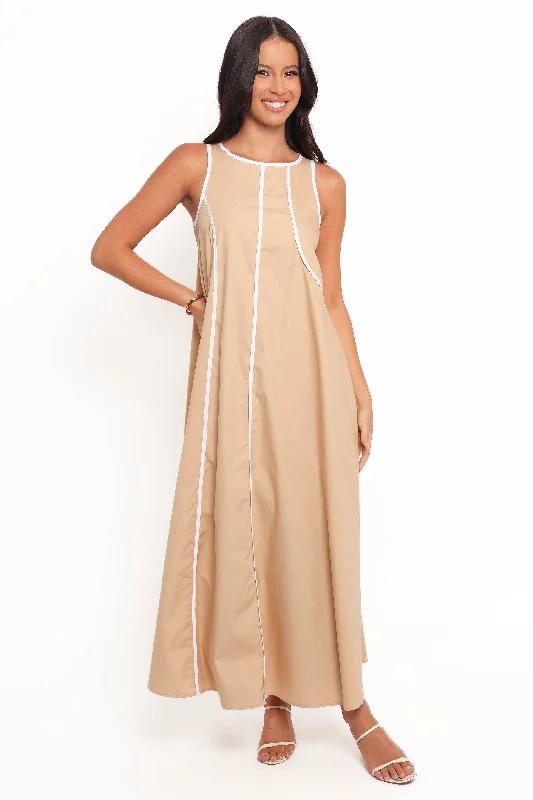 Organza DressPeppa Maxi Dress - Beige/White