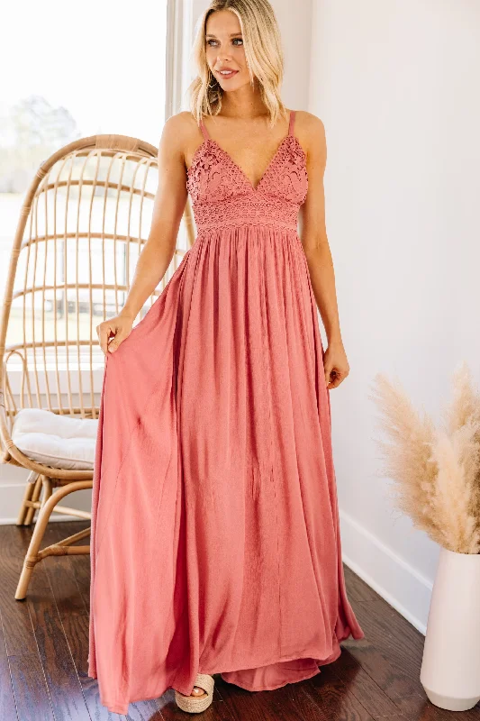 Sleeveless DressFull Of Grace Mauve Pink Maxi Dress