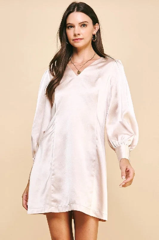 Plus-Size DressPUFF SLEEVE MINI DRESS