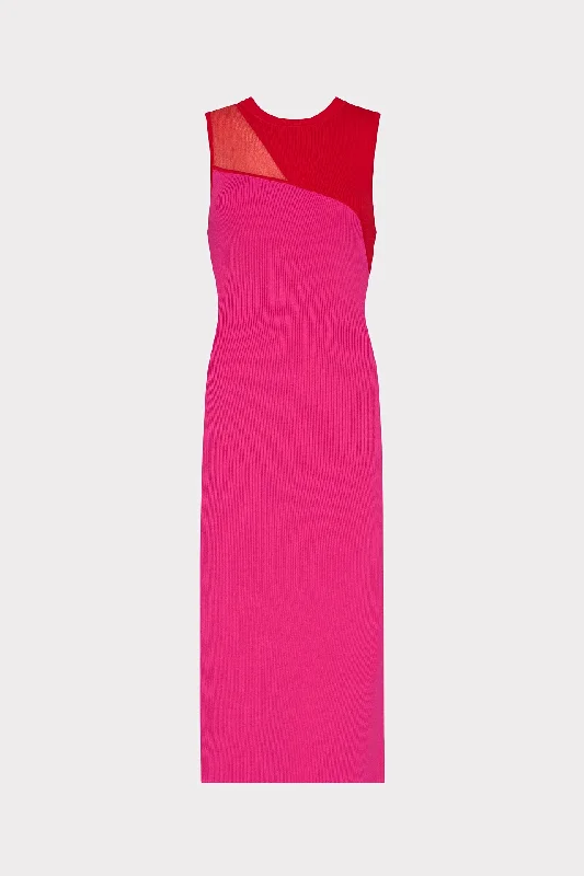 Jersey DressKyle Color Block Knit Midi Dress