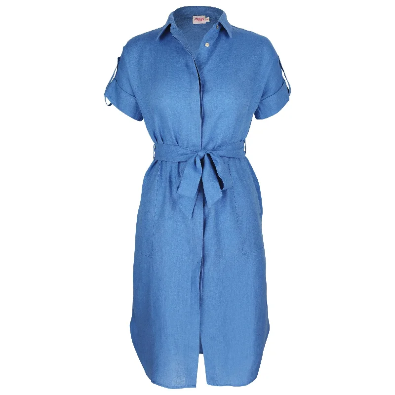 Statement DressPatsy Midi Denim Blue Shirt Dress