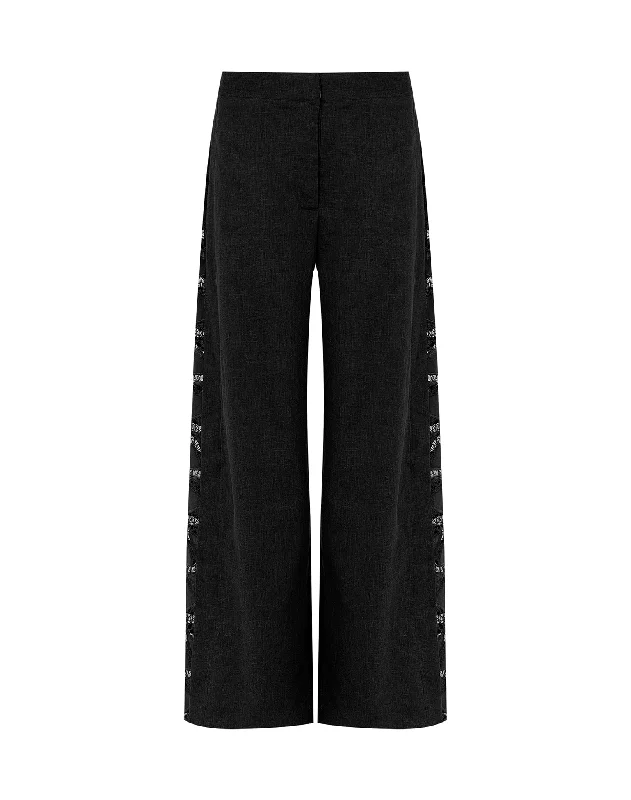 women's satin pantsBree Pants - Black