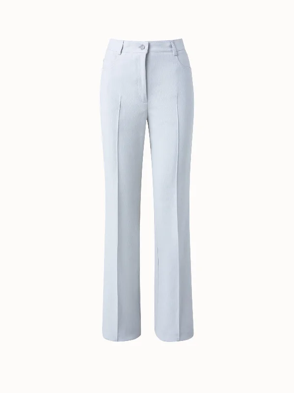 women's cycling pantsCotton Silk Double Face Boot Cut Pant