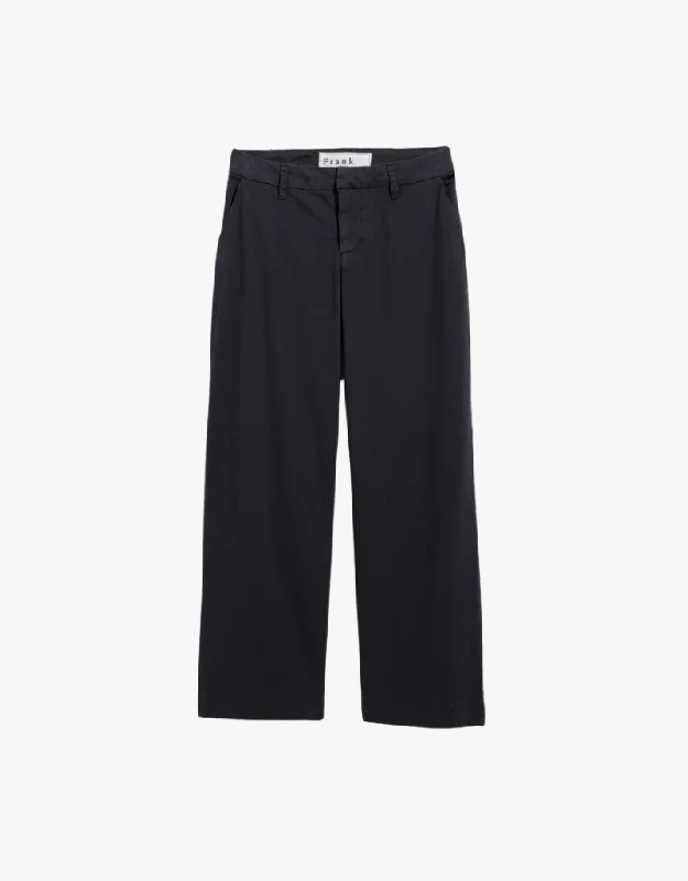 women's tactical pantsFrank & Eileen Westport The Italian Wide Leg Chinos in Washed Black (Italian Performance Twill)