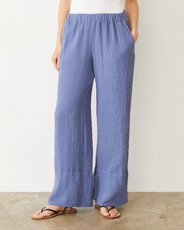 women's everyday pantsCotton Gauze Wide Leg Pant