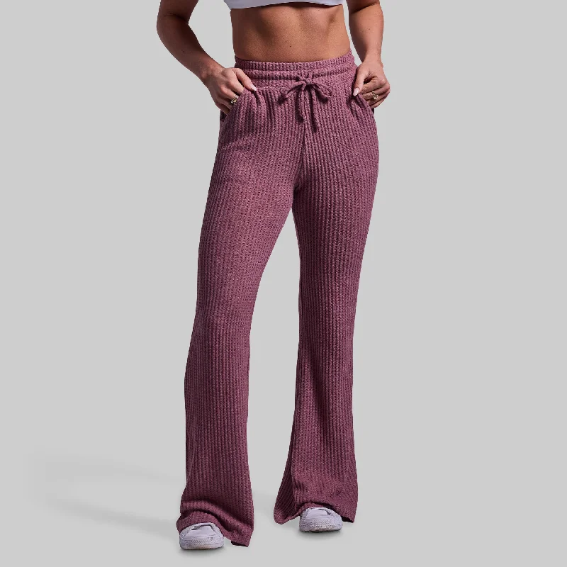 women's sophisticated pantsR and R Waffle Lounge Pant (Marsala)