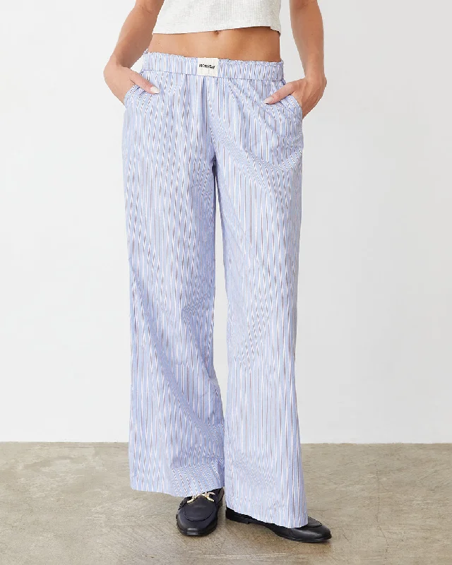 women's button-fly pantsStripe Poplin Boxer Pants