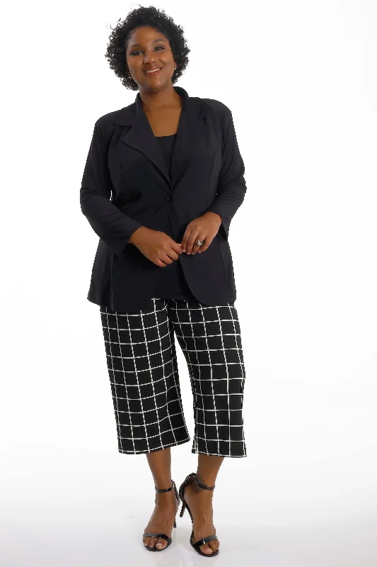 women's leggingsVikki Vi Jersey Window Pane Crop Pant