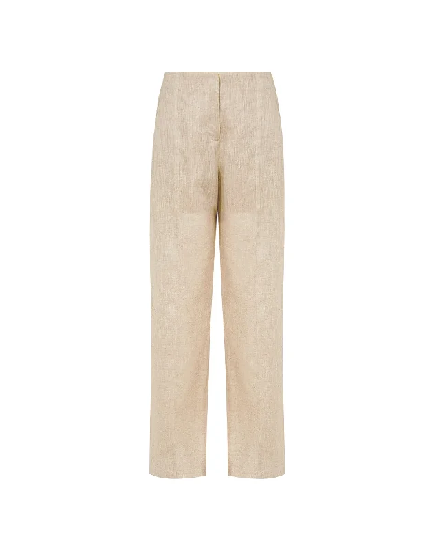 women's wide-leg pantsWhitney Tailored Pants - Natural