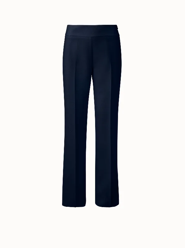 women's petite pantsWool Double-Face Straight Leg Pants