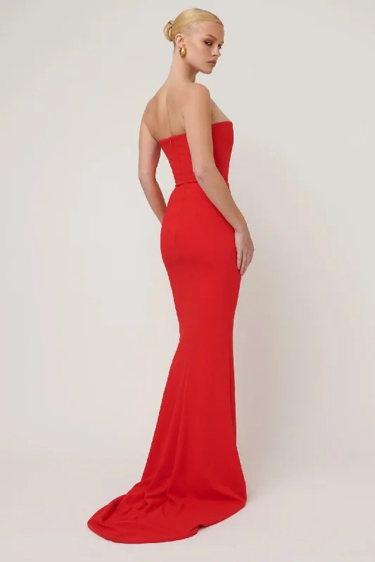 women's versatile dressesJackie O Gown - Cherry Red