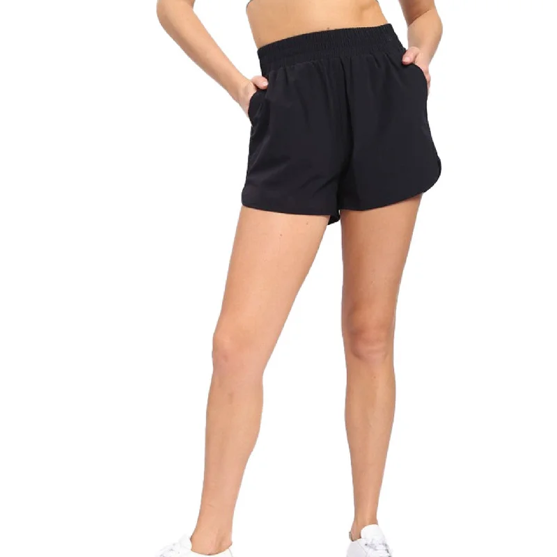 women's casual Friday dressesMono B Black Athleisure Shorts