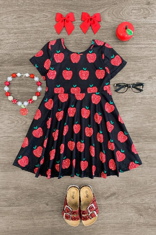 Cheetah Print DressBlack & Red Apple Dress