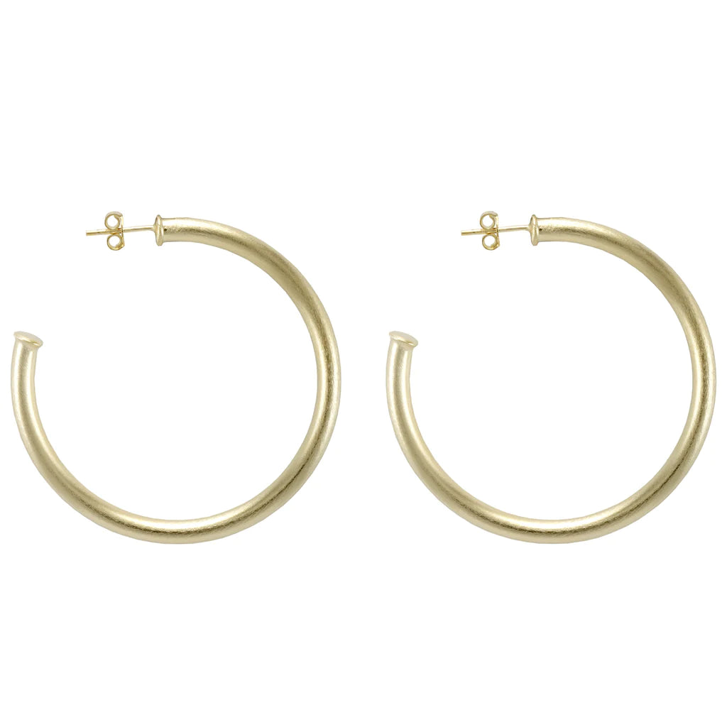 A-Line DressSheila Fajl Everybody's Favorite Small Brushed Gold Hoops