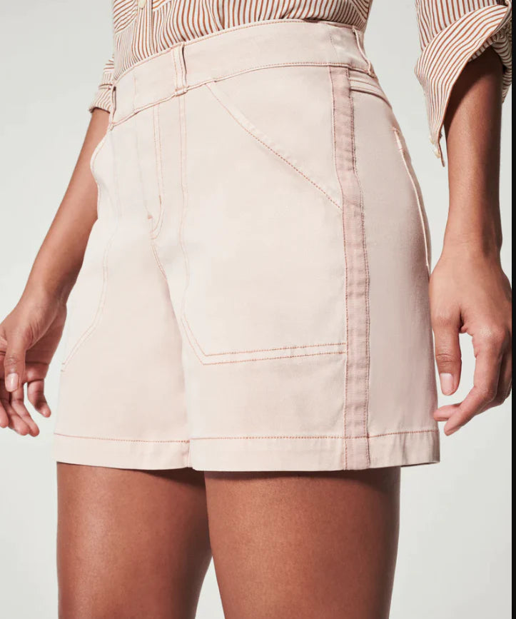 women's empire waist dressesSpanx Pale Pink Stretch Twill Shorts