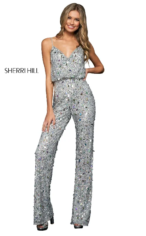 women's jumpsuits with pastel huesSherri Hill 54049 Jumpsuit