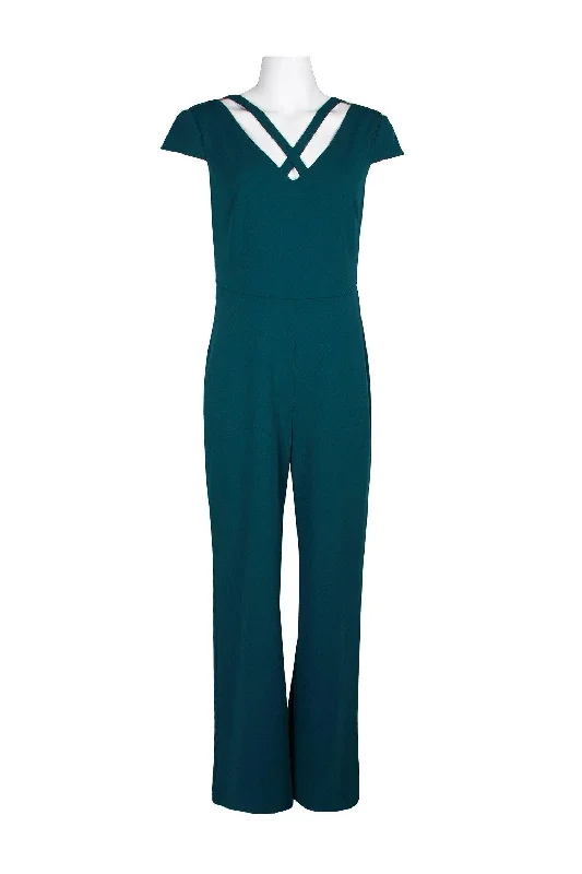 women's jumpsuits for moisture-wicking materialsConnected Apparel Formal Crepe Jumpsuit