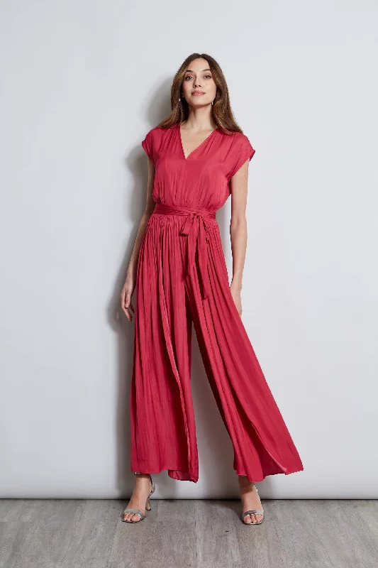 women's jumpsuits for date nightsT-Tahari Pleated Jumpsuit