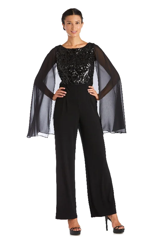 women's jumpsuits with bell sleevesR&M Richards 7539 Capelet Jumpsuit