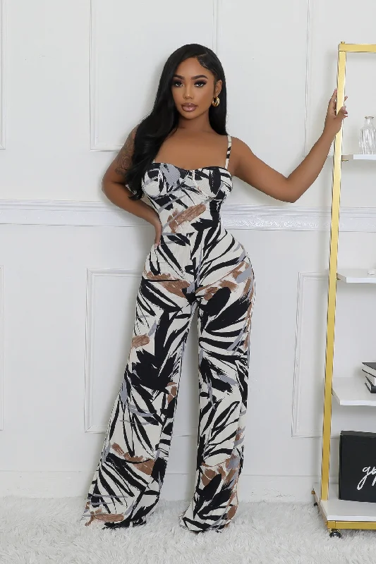 women's jumpsuits with striped patternsTake Over Control Jumpsuit